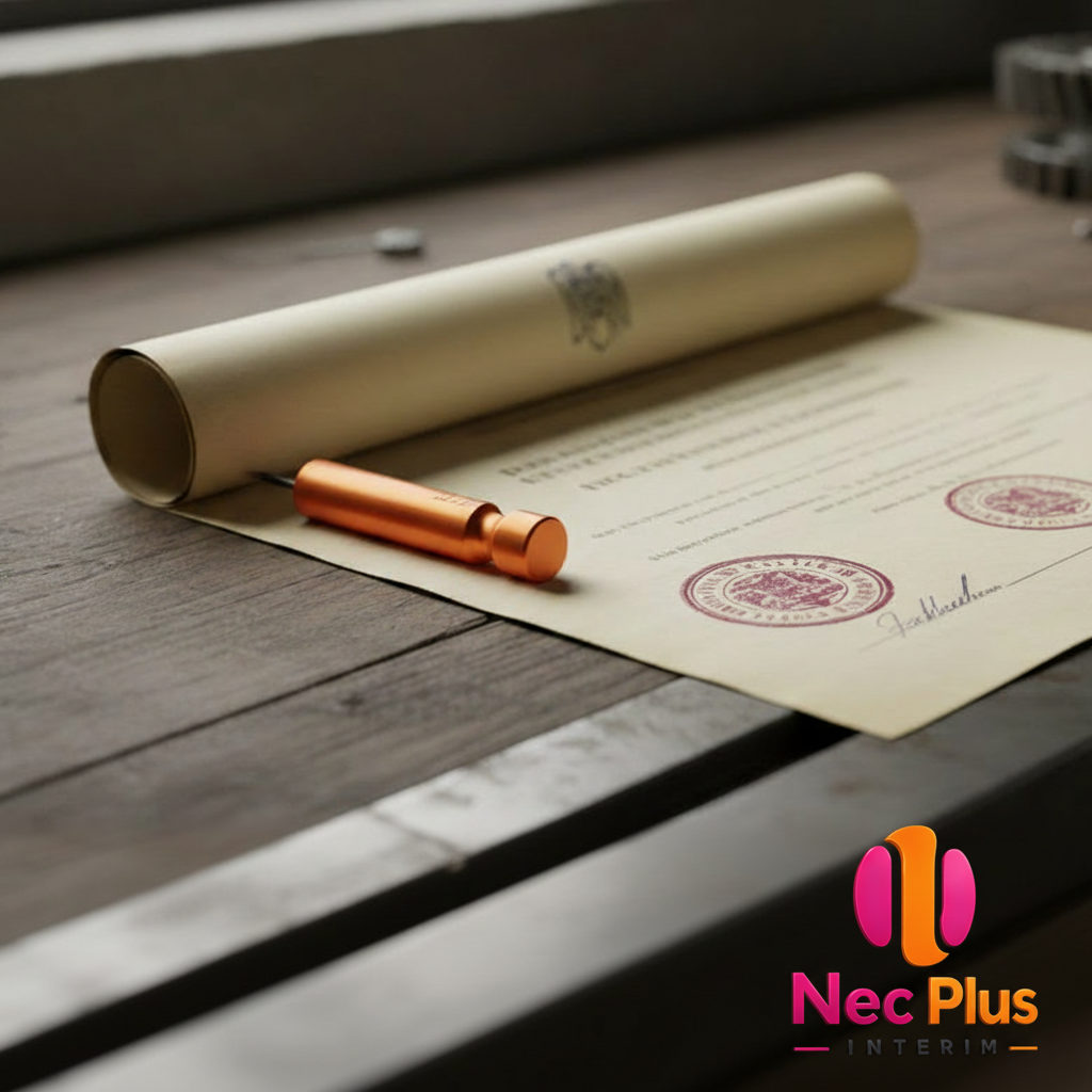 Certificat de qualification roumain sur un plan industriel.