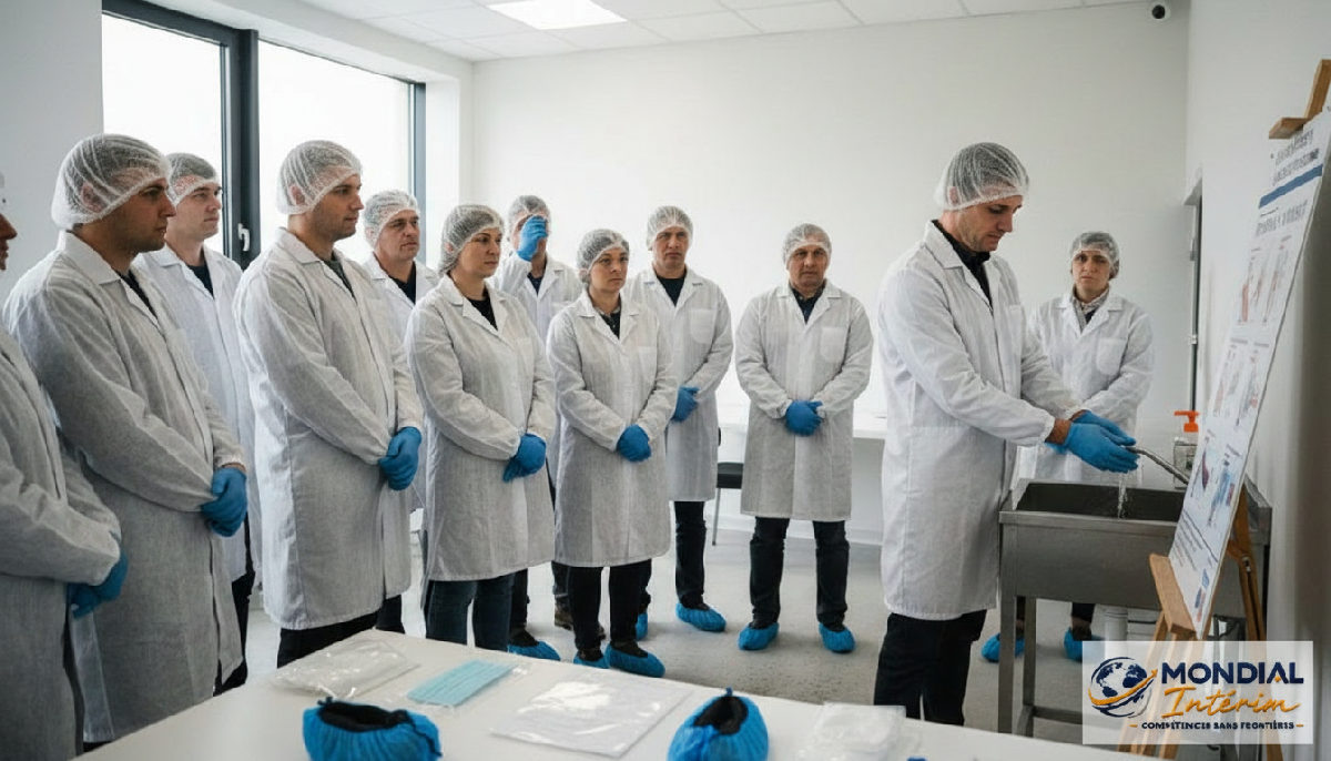 Formation sur l'hygiène et la tenue de protection.