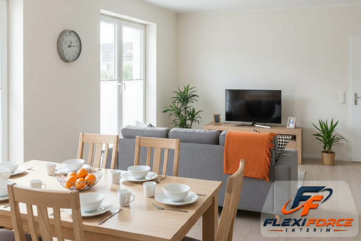 Logement confortable et bien équipé pour les travailleurs détachés.