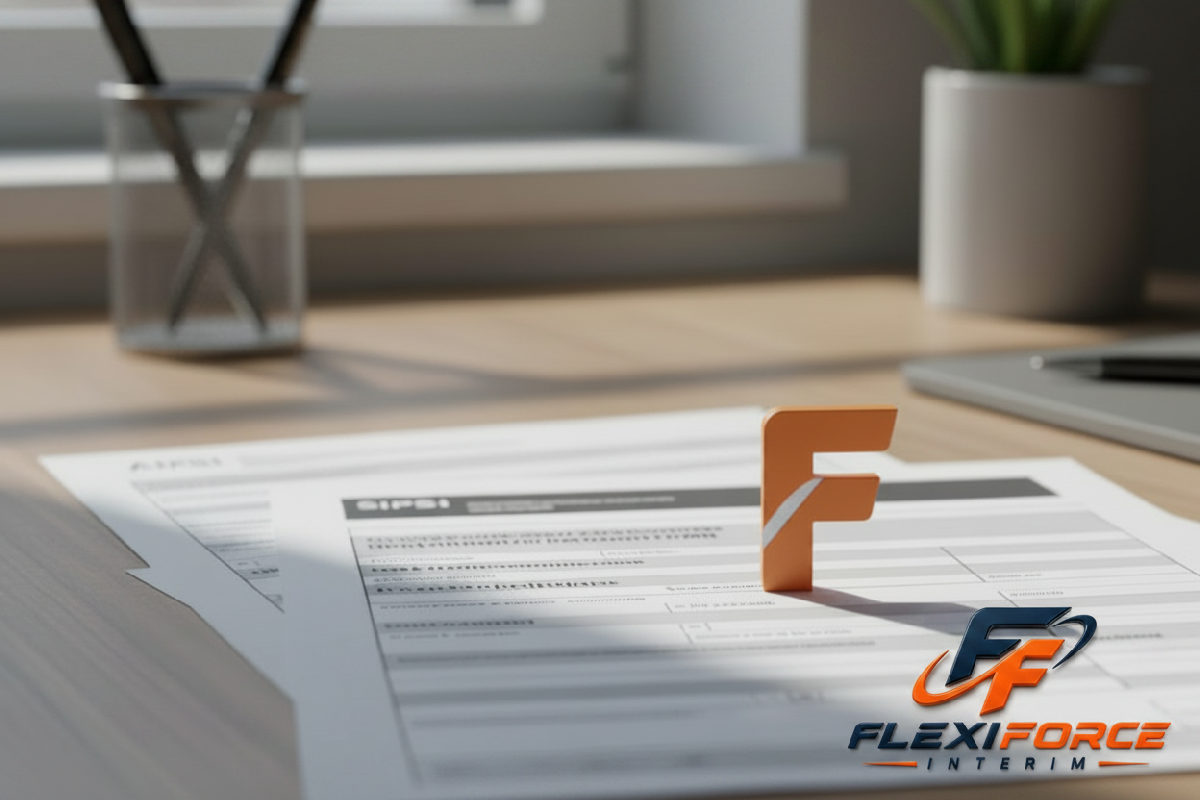 Formulaire A1 et déclaration SIPSI sur un bureau pour le détachement.
