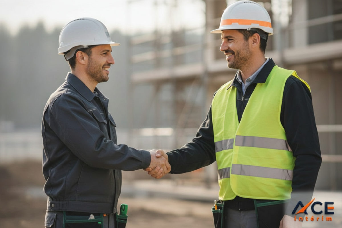 Partenariat réussi entre un responsable et un ouvrier roumain détaché.