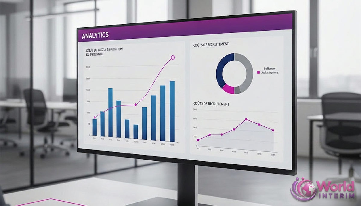 Tableau de bord analytique de performance pour le recrutement.