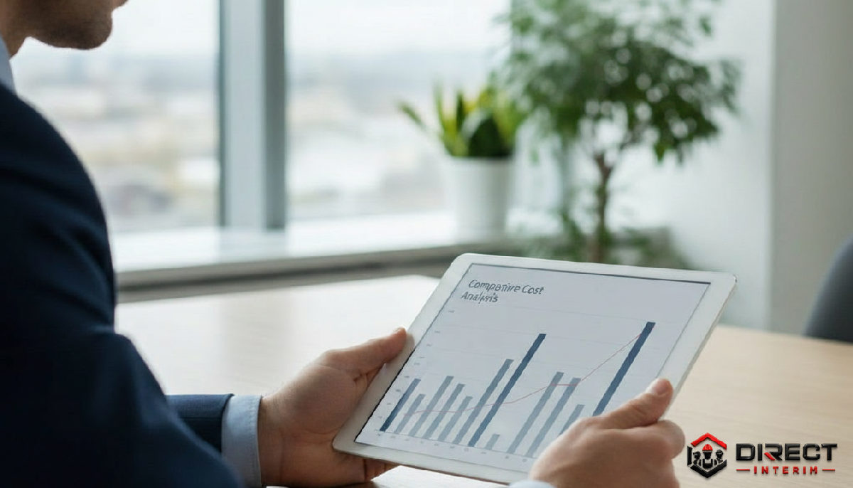 Tablette affichant les coûts salariaux pour valider les obligations légales.
