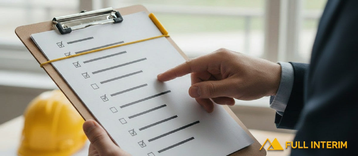 Liste de contrôle pour la vérification des compétences et la conformité des travailleurs.