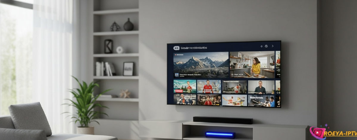 top rated IPTV provider Germany? - Modern German living room with 4K channels on a smart TV.