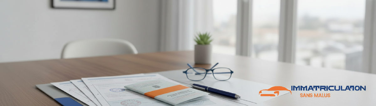 Dossier administratif avec documents de transport et carte grise roumaine.