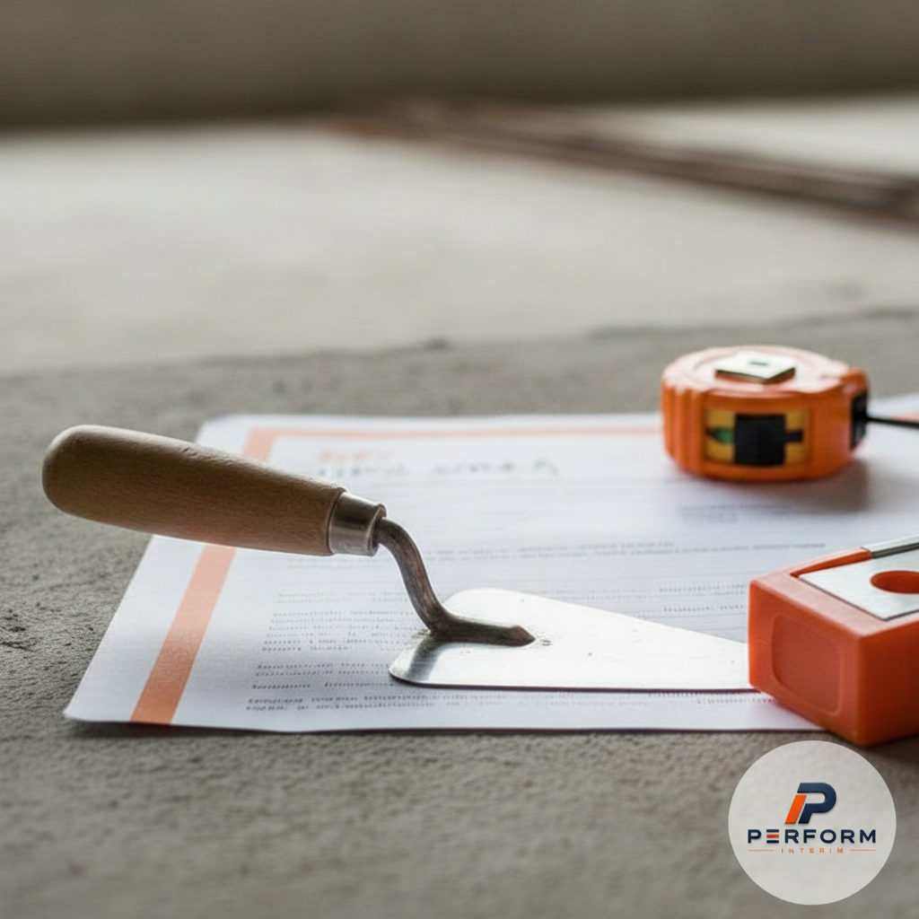Outils de construction sur un diplôme technique roumain traduit.