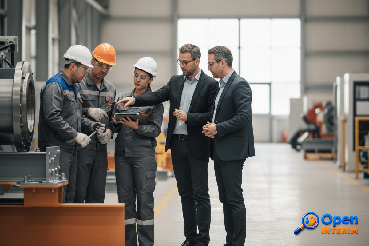 comment fidéliser travailleurs roumains pme? - Travailleurs roumains et cadres français en collaboration dans une usine.
