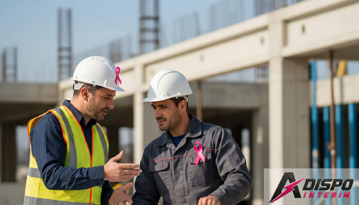 partenariat recrutement roumanie - Manager français et ouvrier roumain sur un chantier, partenariat réussi.