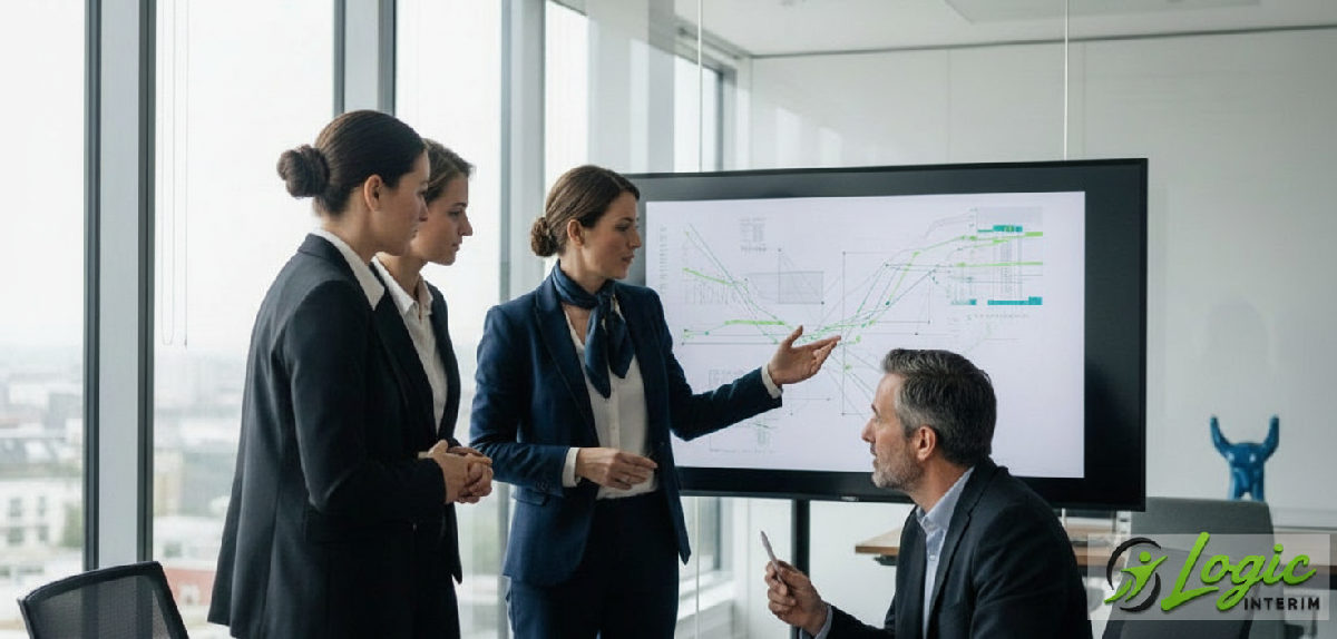 Consultants Logic Interim expliquant le recrutement international.