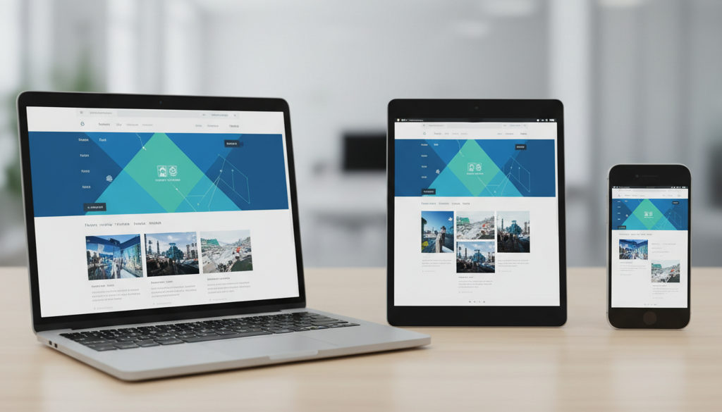 promovare online afaceri mici – Website pe laptop, tabletă și telefon - design adaptabil.