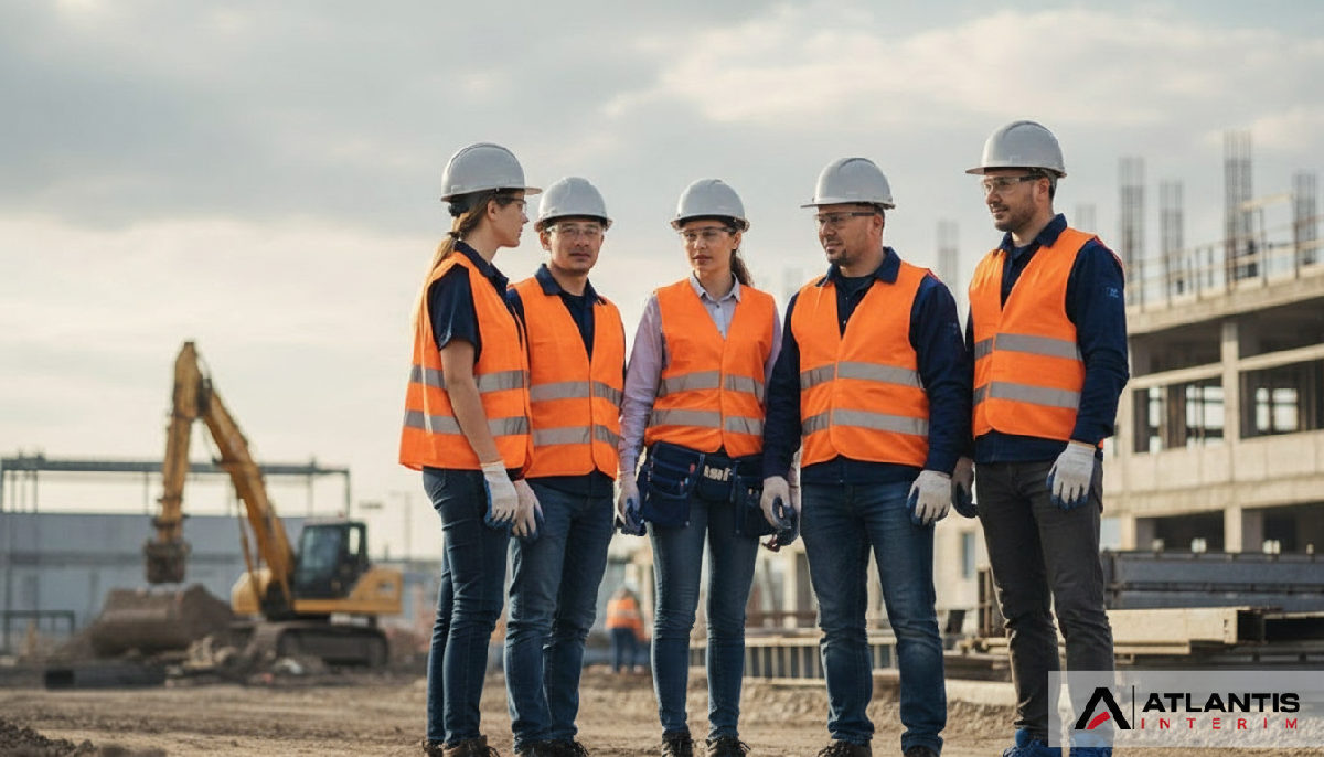 quels services agence intérim roumanie - Travailleurs roumains qualifiés sur un site industriel.