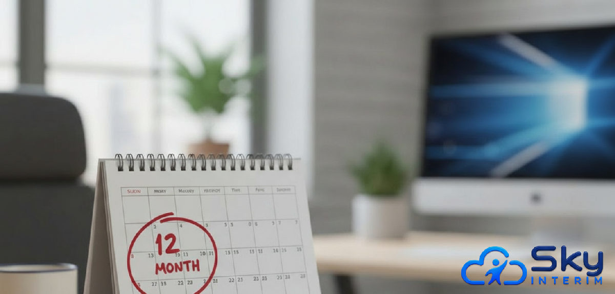 Calendrier avec échéance de 12 mois, limitant le détachement.
