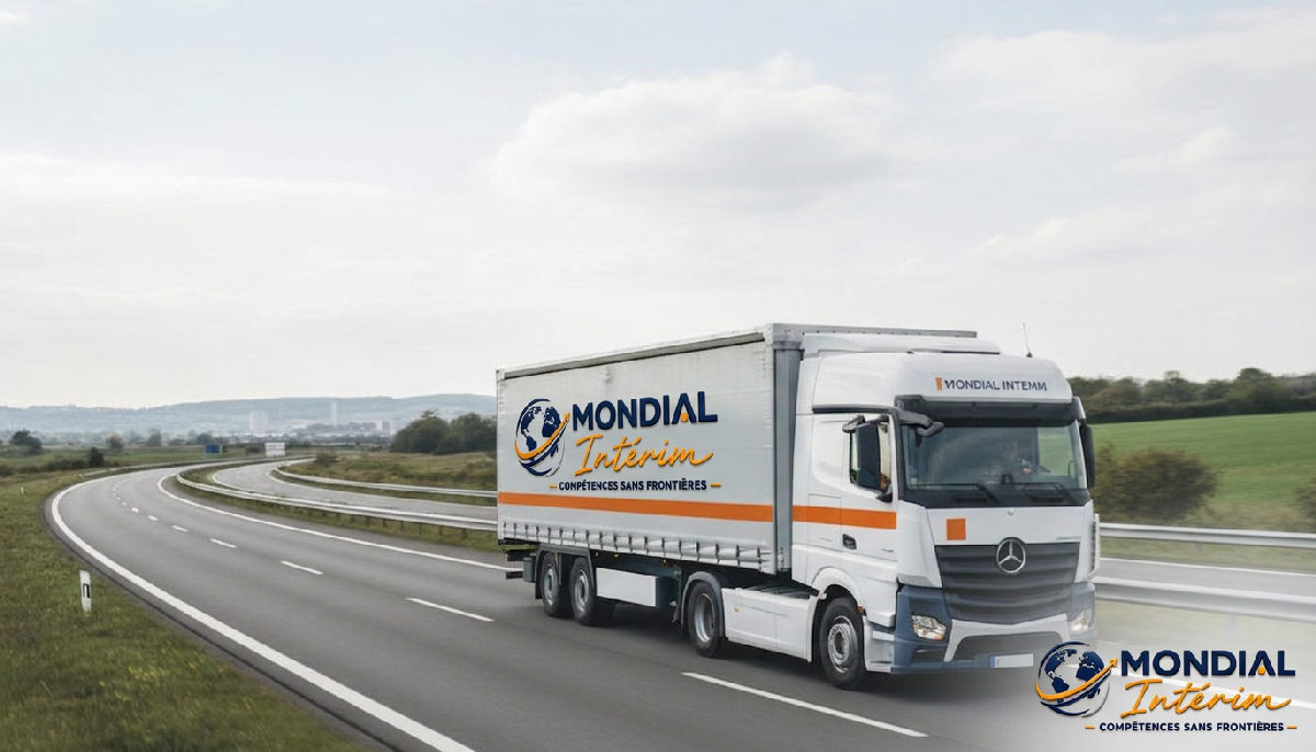 pénurie chauffeurs routiers roumains - Camion sur autoroute européenne, symbole du transport logistique.