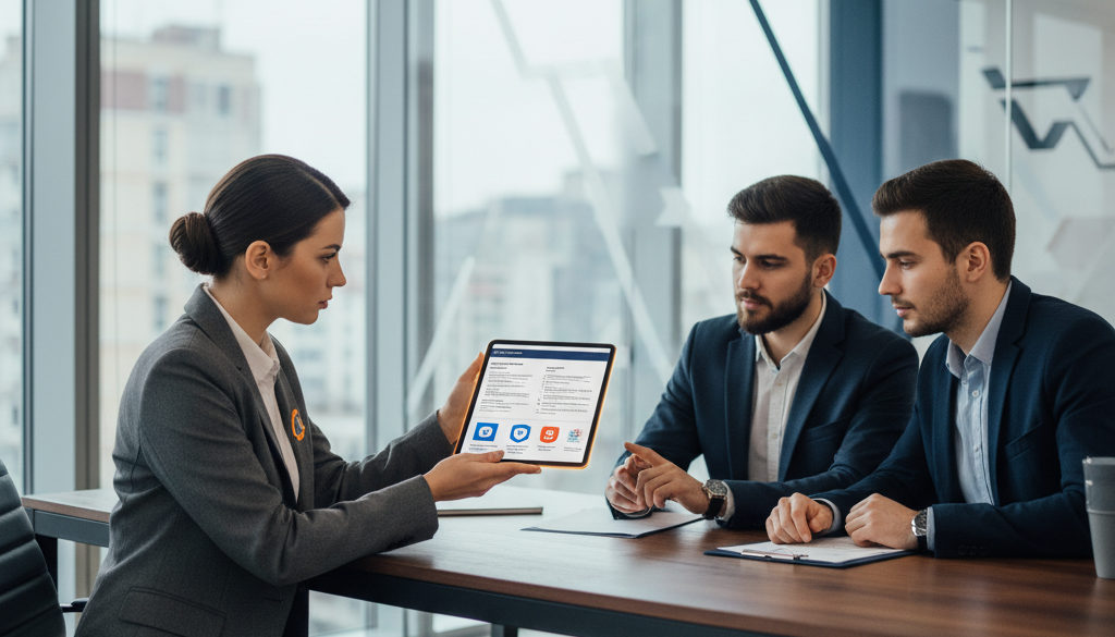 Recruteur examinant les certifications de candidats roumains pour l'industrie.