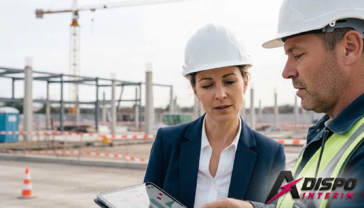 Inspection du travail réussie : conformité sur chantier via tablette.