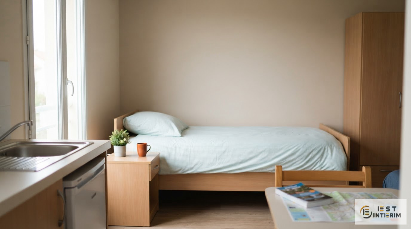 Un appartement meublé prêt à accueillir des travailleurs en déplacement.