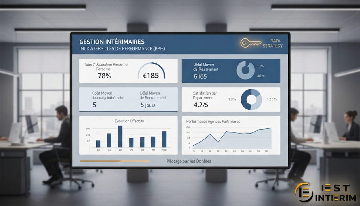Tableau de bord numérique pour la gestion du personnel intérimaire.