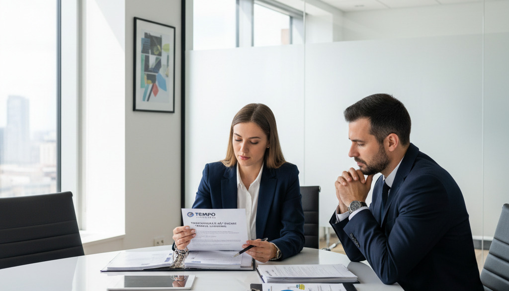 travailleur détaché roumanie législation - Consultant expliquant la législation aux dirigeants d'entreprise.