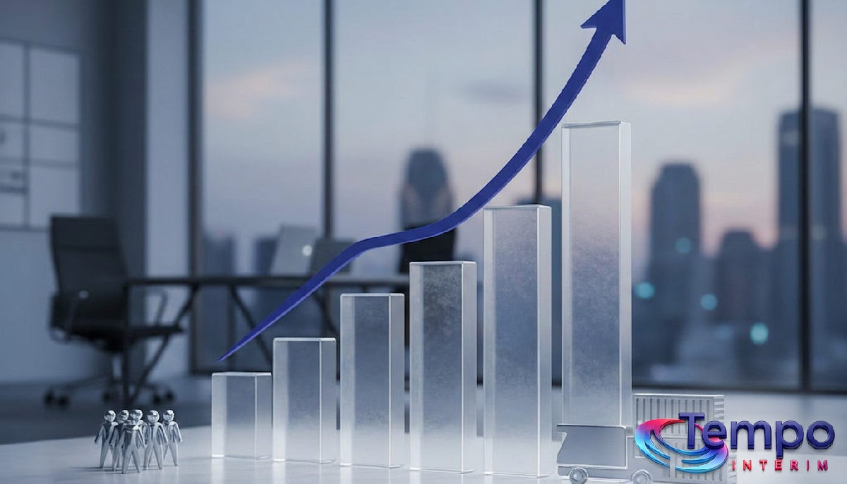 Graphique de croissance de la productivité logistique avec icônes de transport et entreposage.