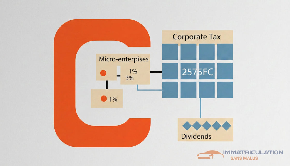 Infographie des taux d'imposition roumains.