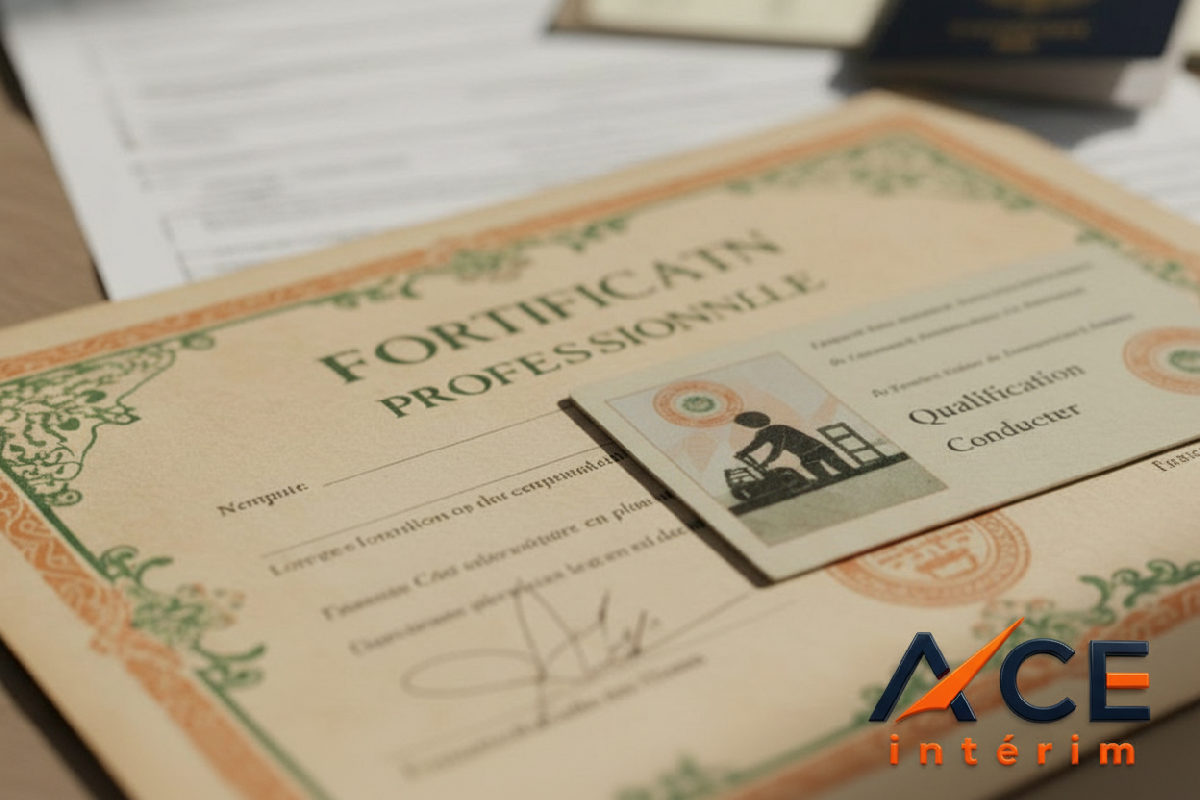 Certificat de formation et carte de qualification de conducteur.