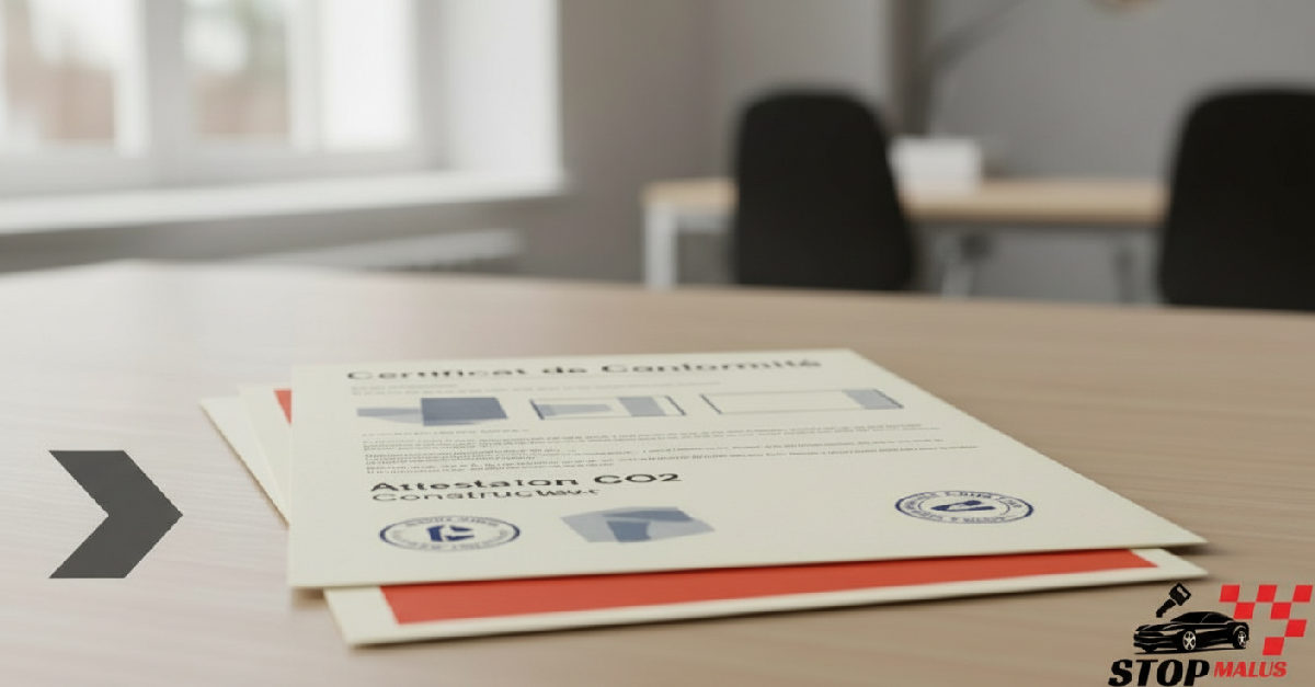 Certificat de conformité et attestation CO2 pour importation.