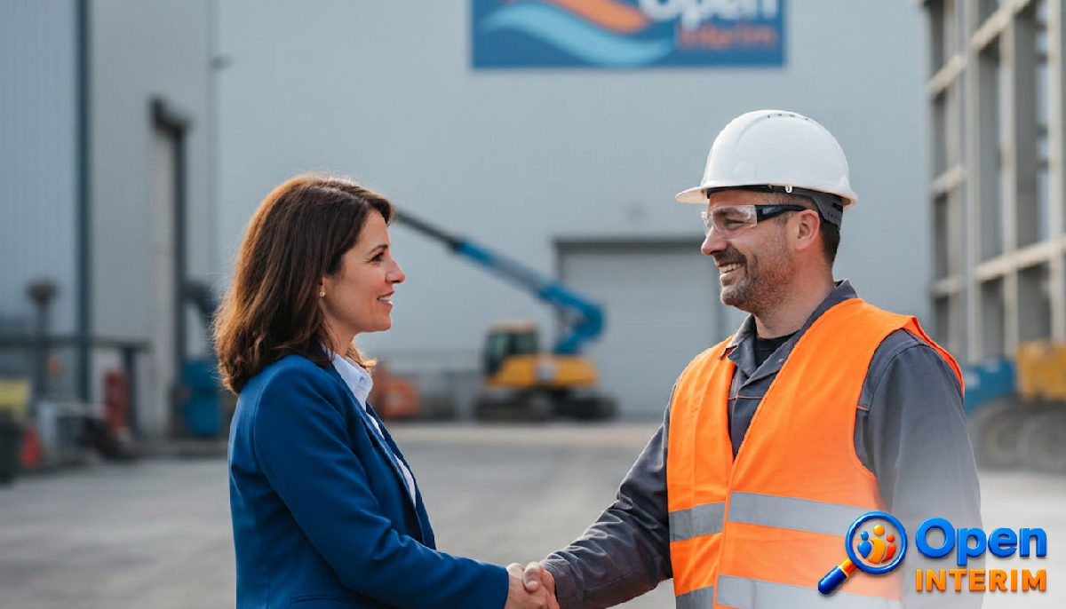 embaucher salarié roumain - Recruteur accueillant un salarié roumain sur site industriel.