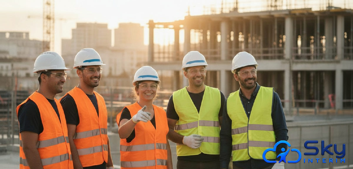 Travailleurs roumains qualifiés sur un chantier en France, exemple de détachement réussi.