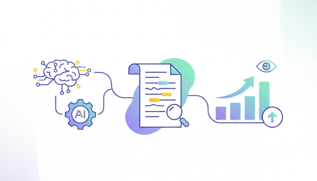 Infographic: AI integrates SEO keywords seamlessly into descriptions.