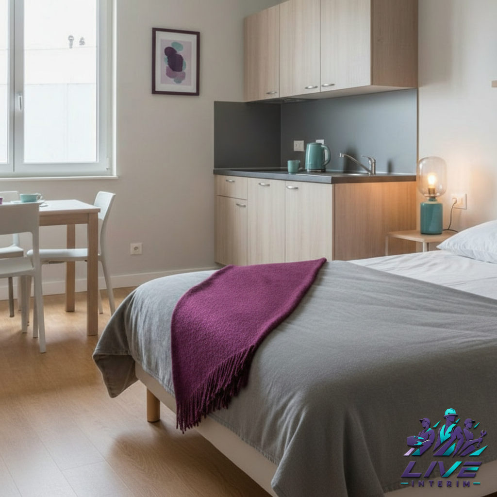 Logement moderne et confortable pour travailleurs saisonniers détachés en France.