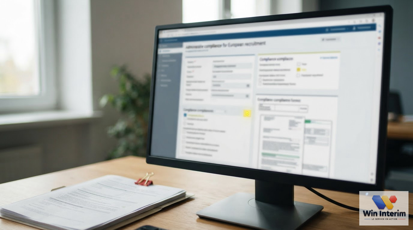 Un écran affichant le portail SIPSI pour la gestion de la conformité du recrutement.