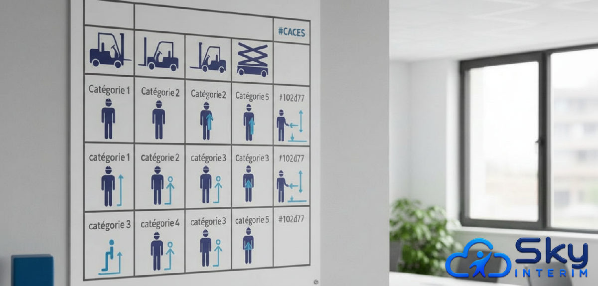 Tableau comparatif des catégories de CACES dans un centre de formation.