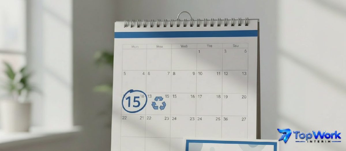Calendrier et carte de secouriste pour le recyclage SST.