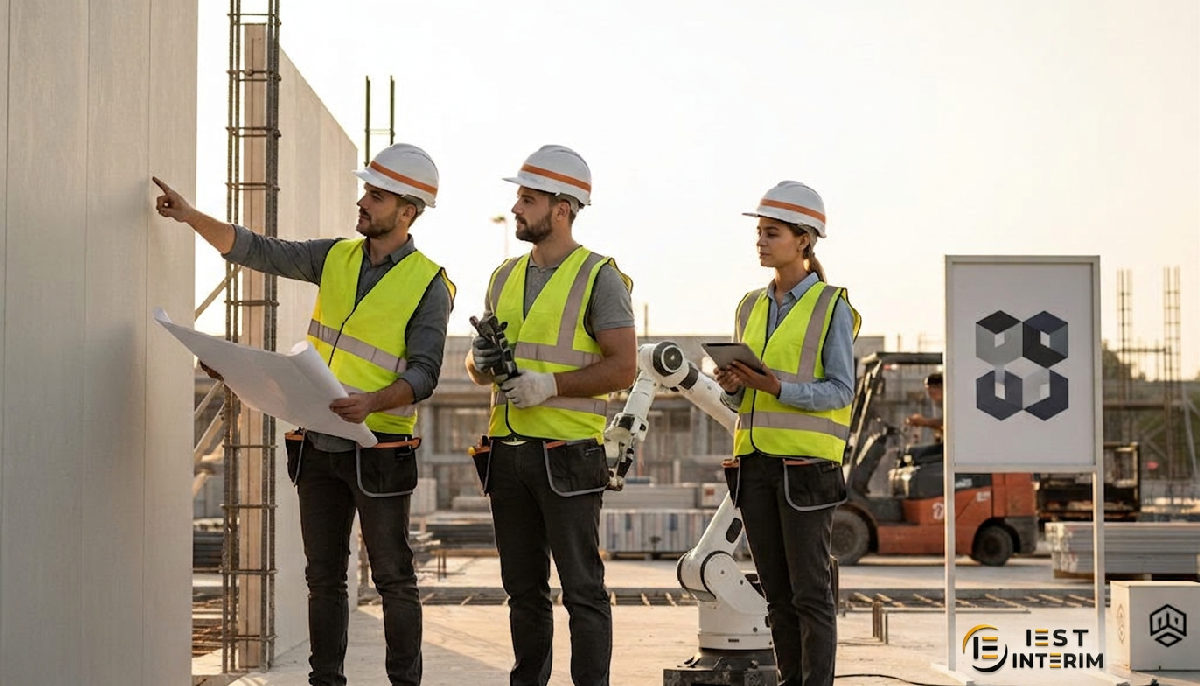 Travailleurs qualifiés sur un chantier, illustration de l'efficacité.