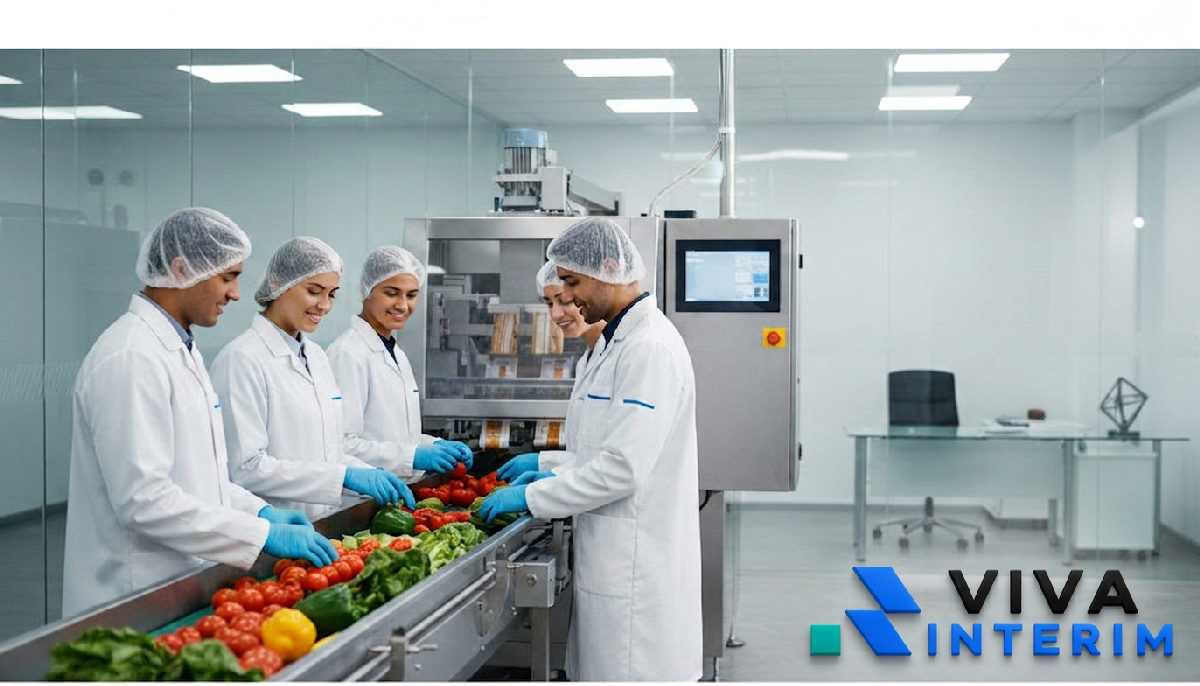 Camion de livraison dans une usine de transformation alimentaire.