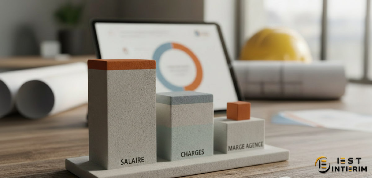 Tableau de bord financier pour les coûts d'intérim.