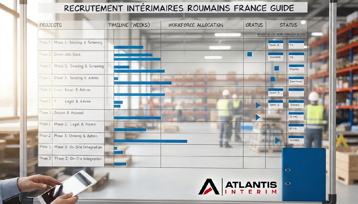 Tableau de planification d'entrepôt ou de chantier.