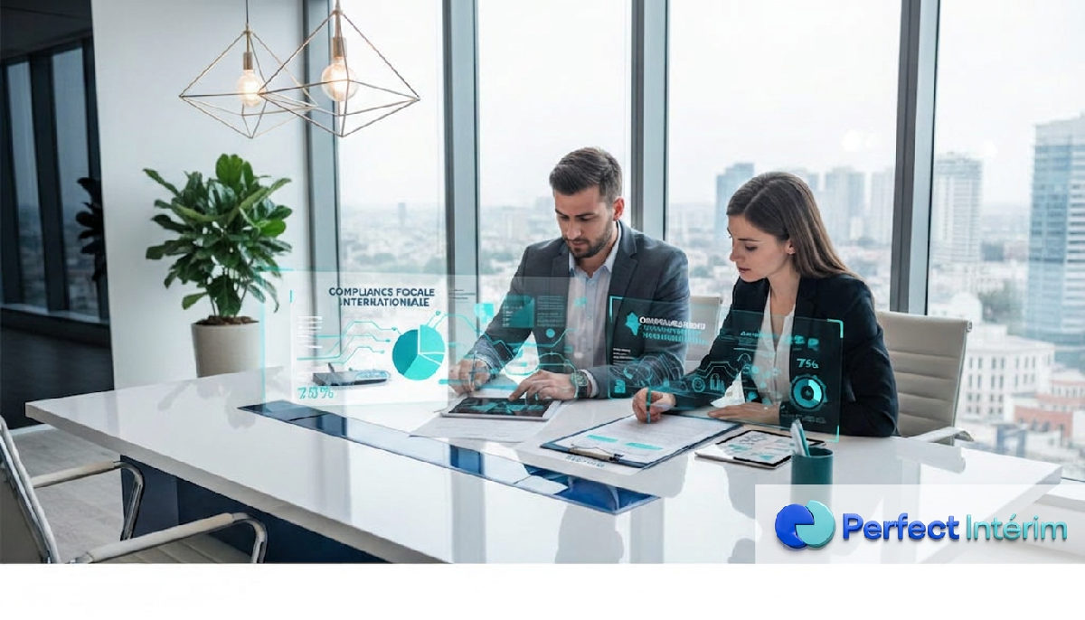 Professionnels analysant des contrats pour la conformité fiscale internationale.