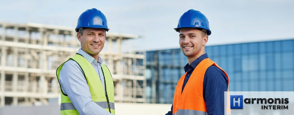 Chef de chantier et ouvrier roumain, succès du recrutement.