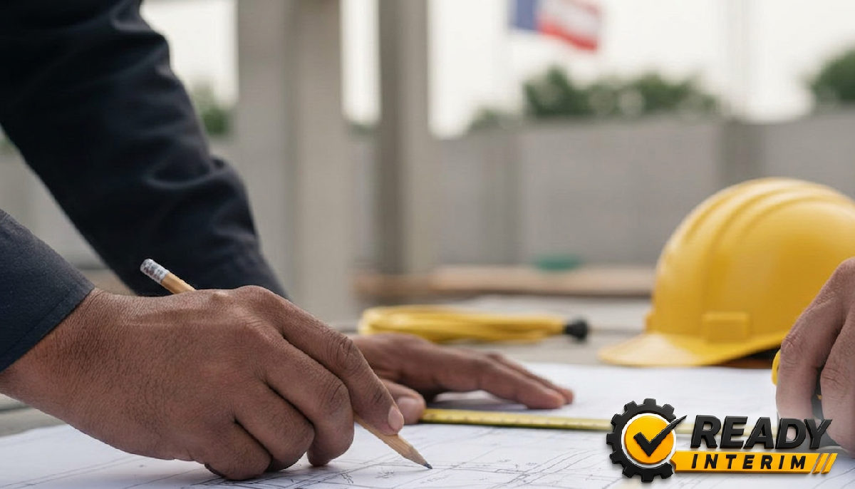 Ouvriers experts analysant un plan technique avec précision.
