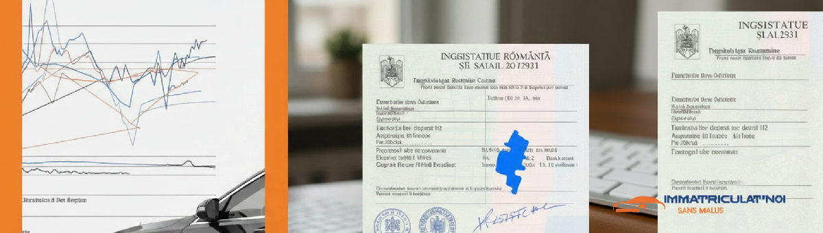 Facture de luxe française et documents roumains d'immatriculation.