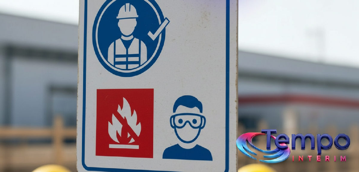 Panneau de signalisation sécurité français avec pictogrammes clairs.