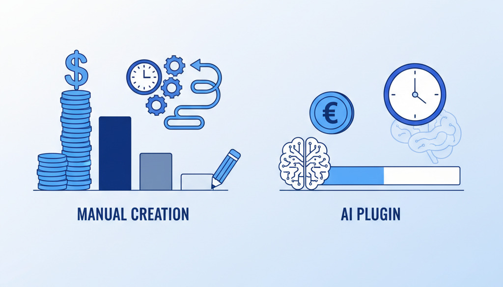 AI plugin significantly reduces blog post creation cost and time.
