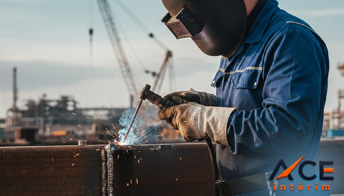 Soudeur roumain qualifié sur un site industriel français.