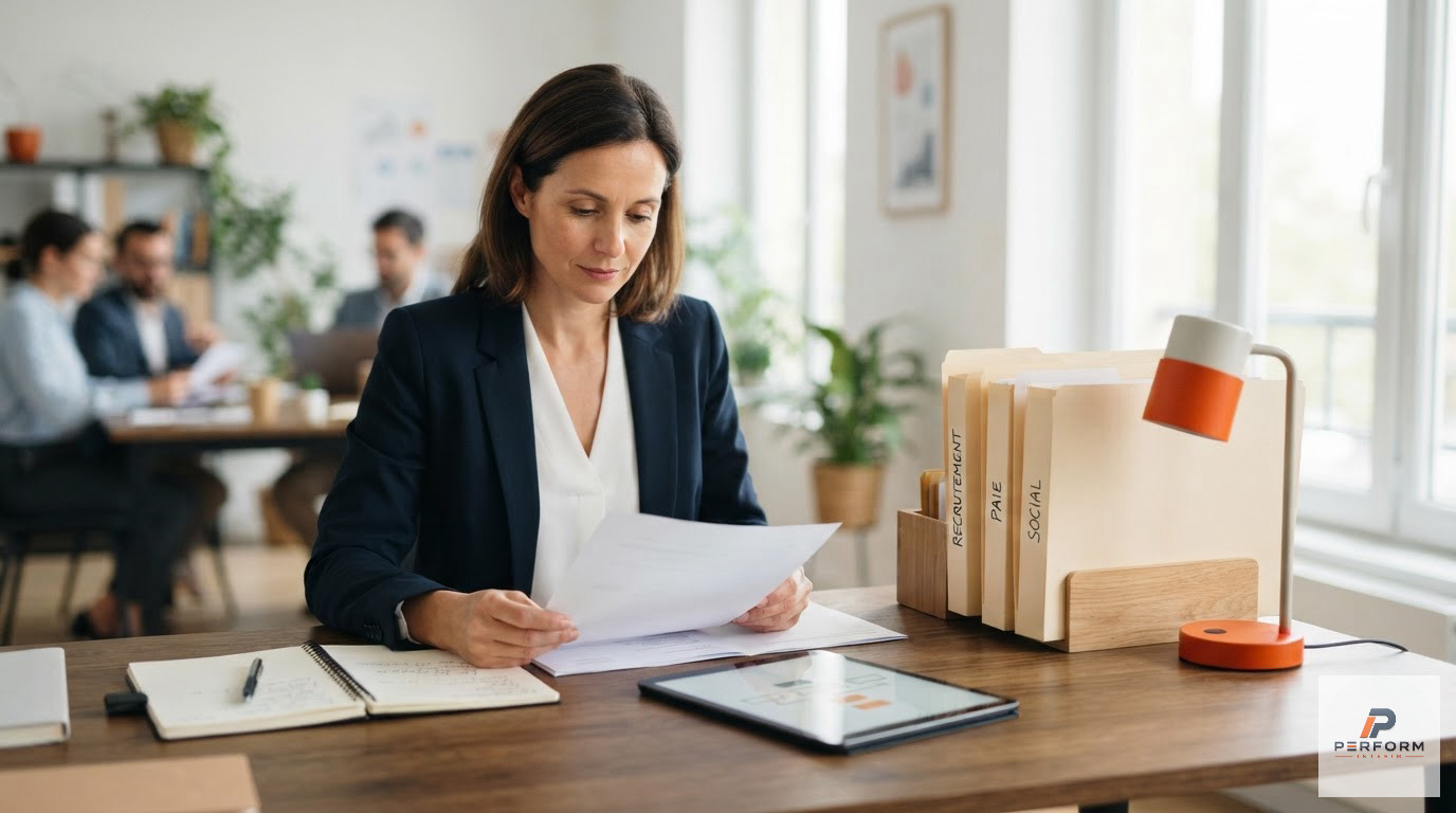 Un bureau RH organisé symbolisant une gestion fluide grâce à l'externalisation.