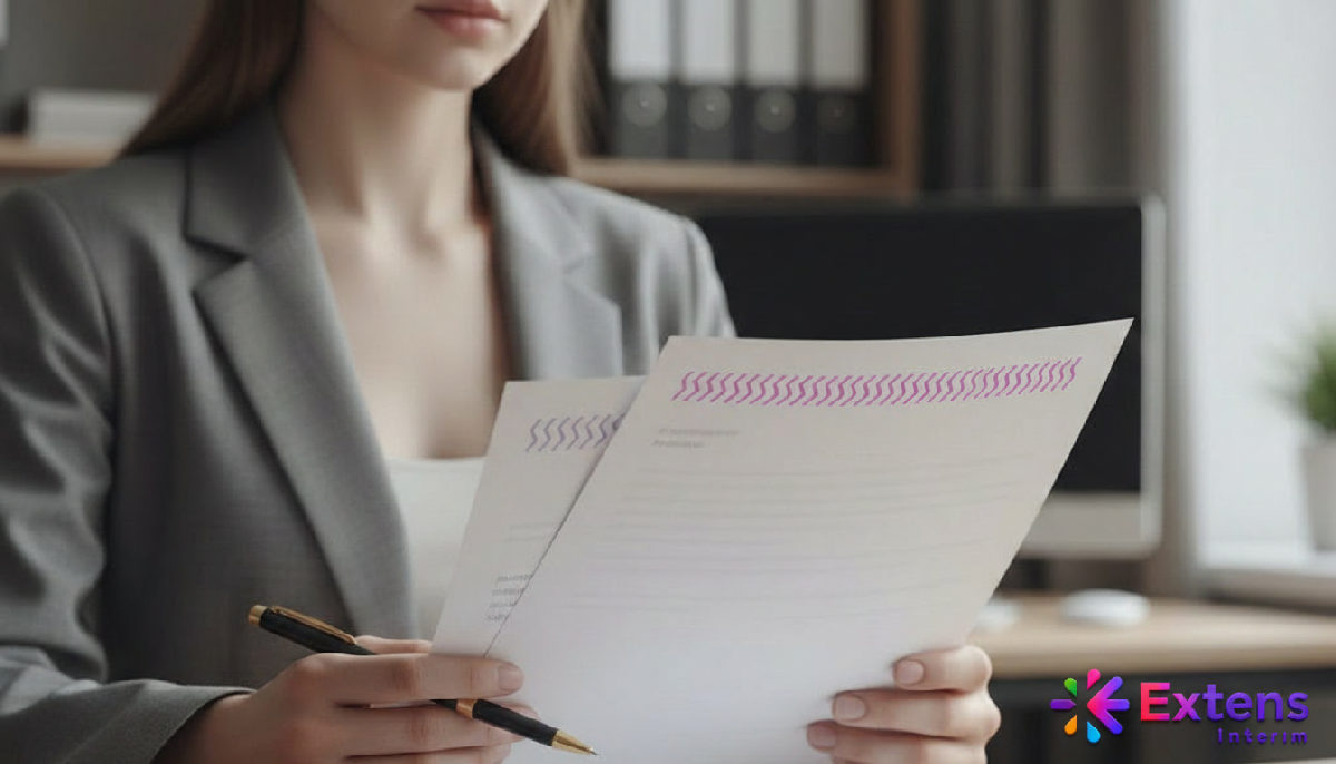 Un homme regardant attentivement des documents sur une table.