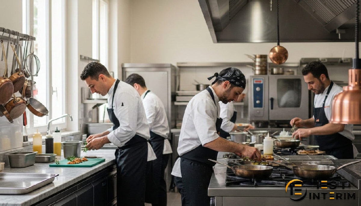 Cuisine professionnelle à Nice : préparation d'un dîner pour la Fête Nationale.