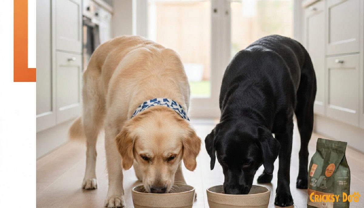 Ciotola piena di crocchette ipoallergeniche per cani.