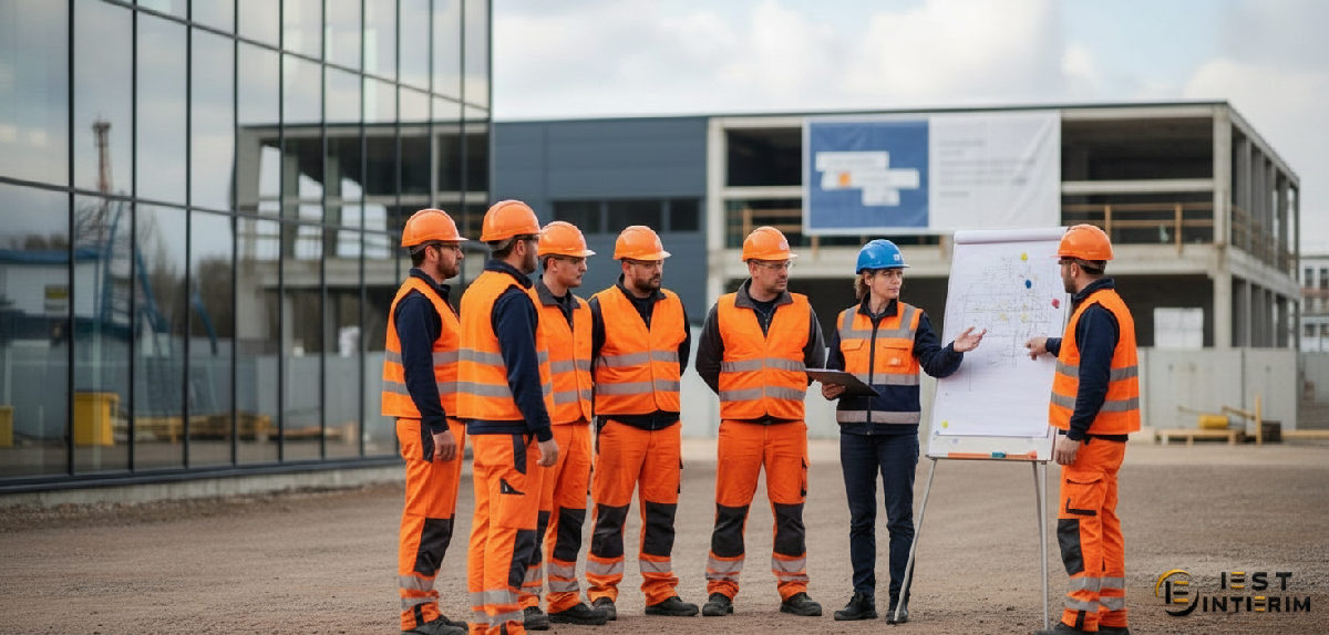 Travailleurs roumains en formation sur site français.